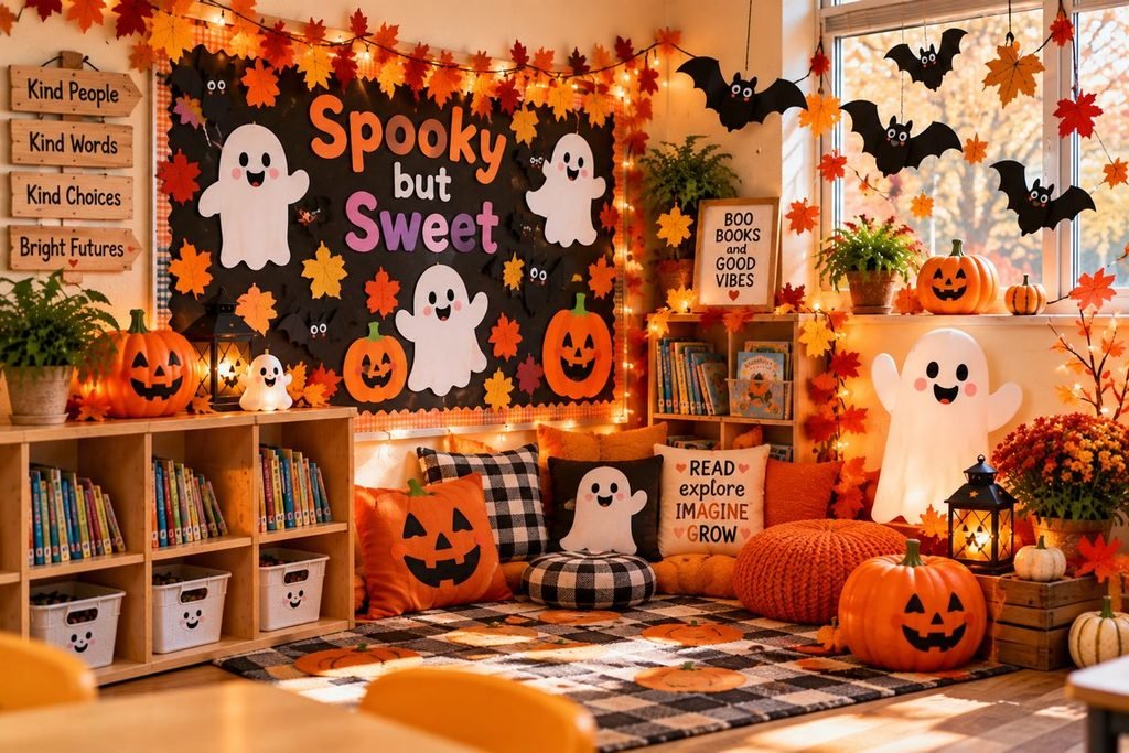 “Spooky but Sweet” Classroom Corner
