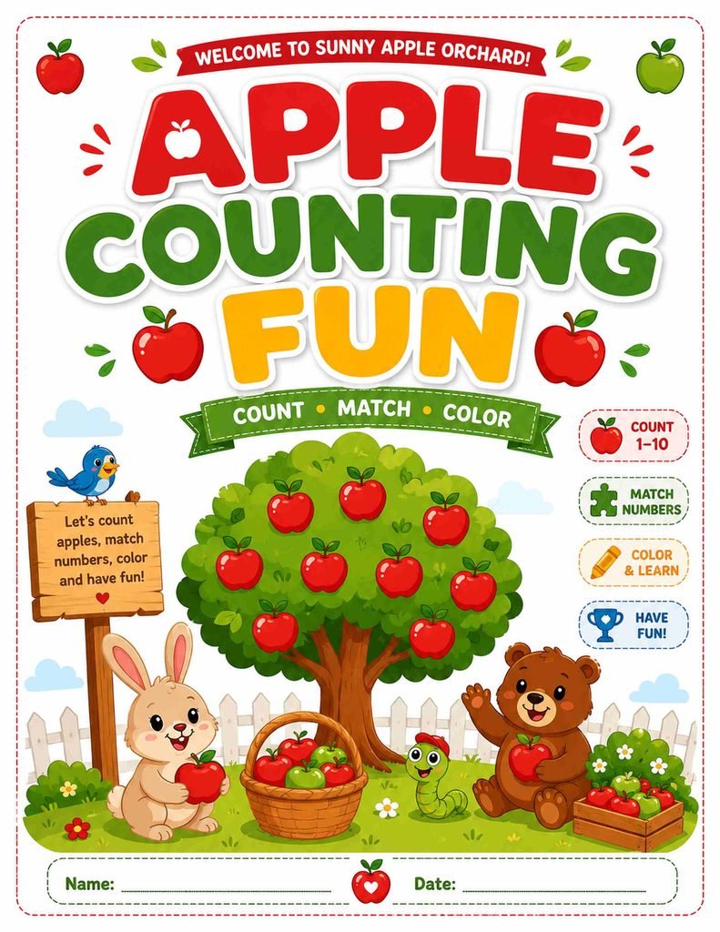 Apple Counting & Math Activities for Kids