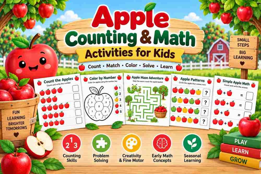 Apple Counting & Math Activities for Kids