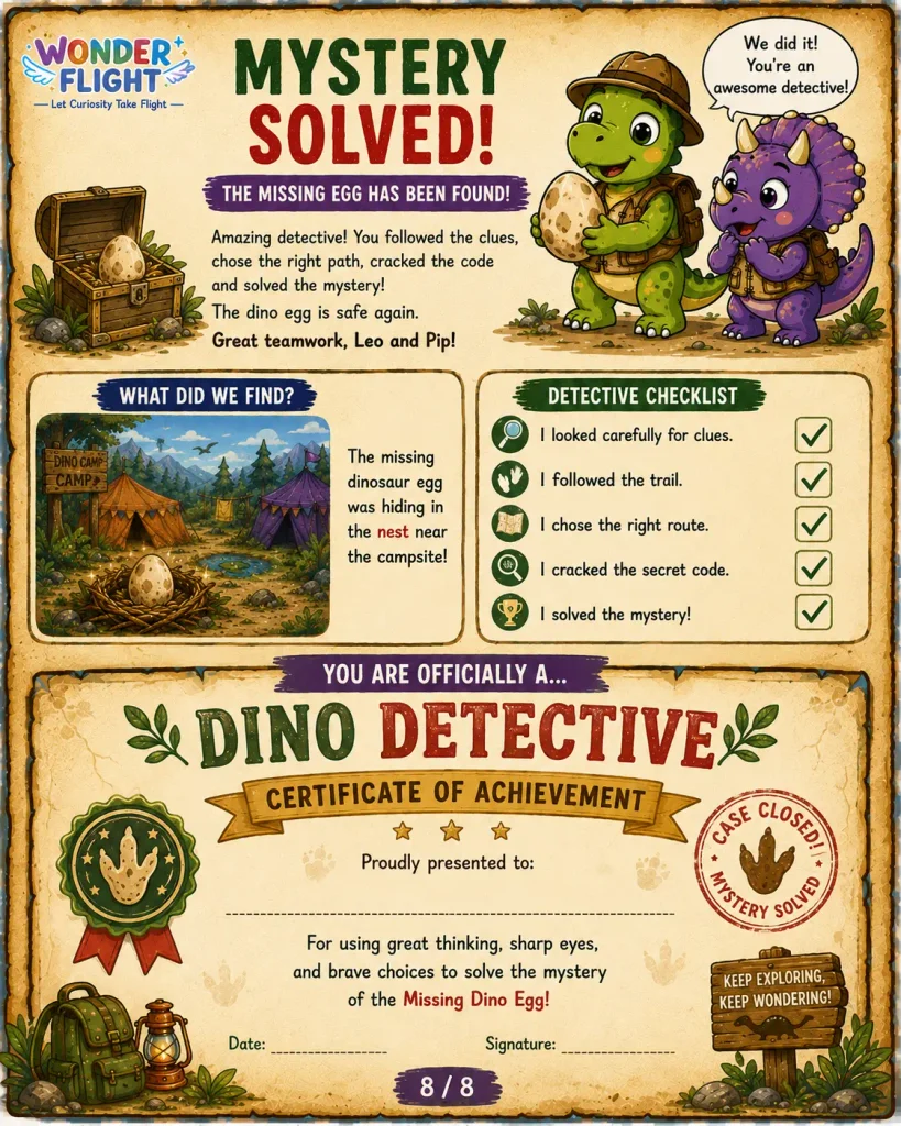 Dinosaur Detective Activity