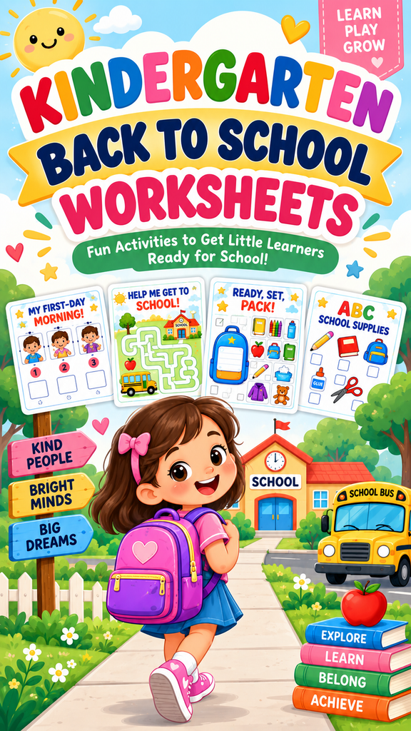 Kindergarten Back to School Worksheet 