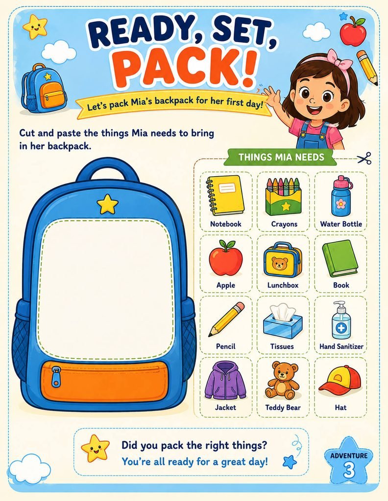 🎒 Adventure 3: Ready, Set, Pack!