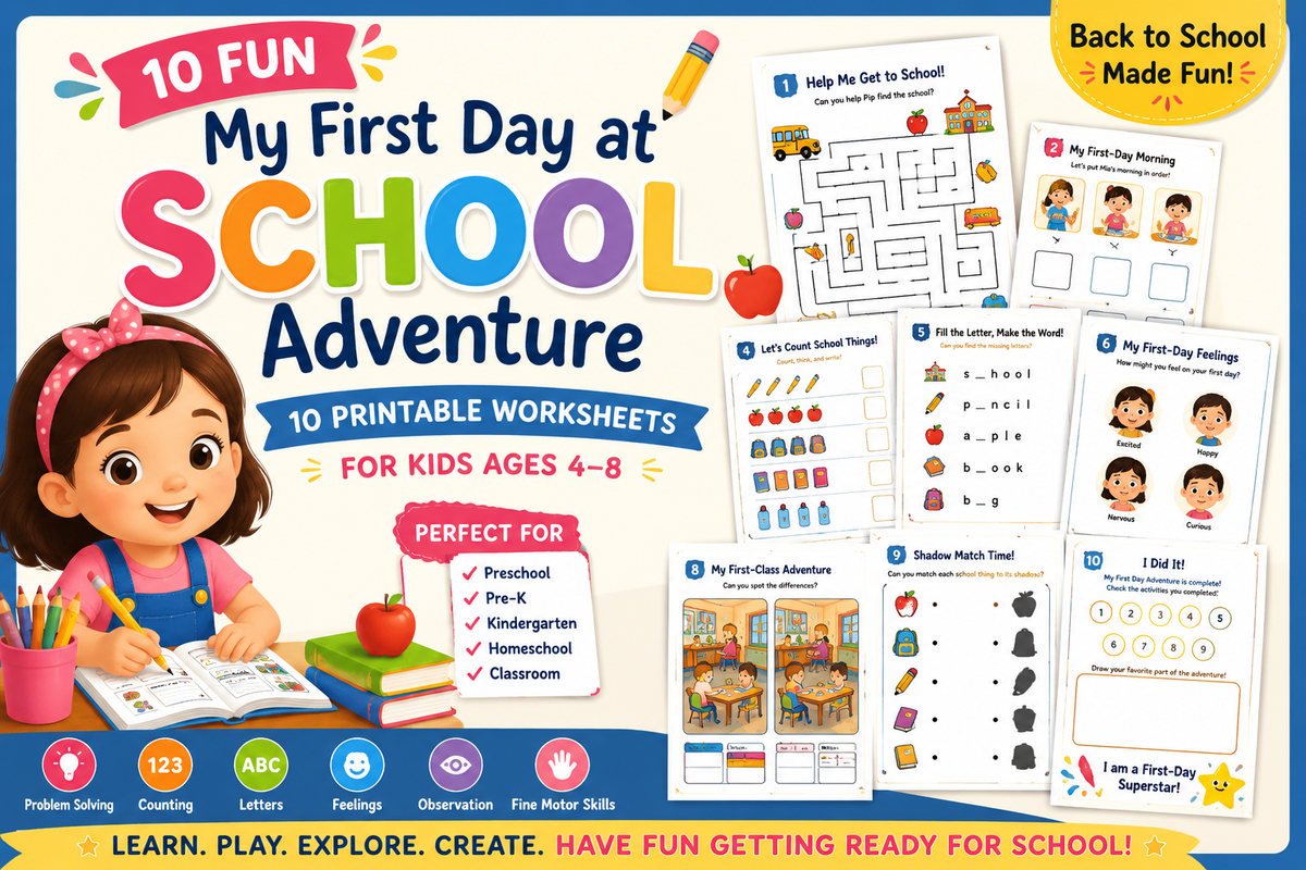 Back to School Worksheet for Kids